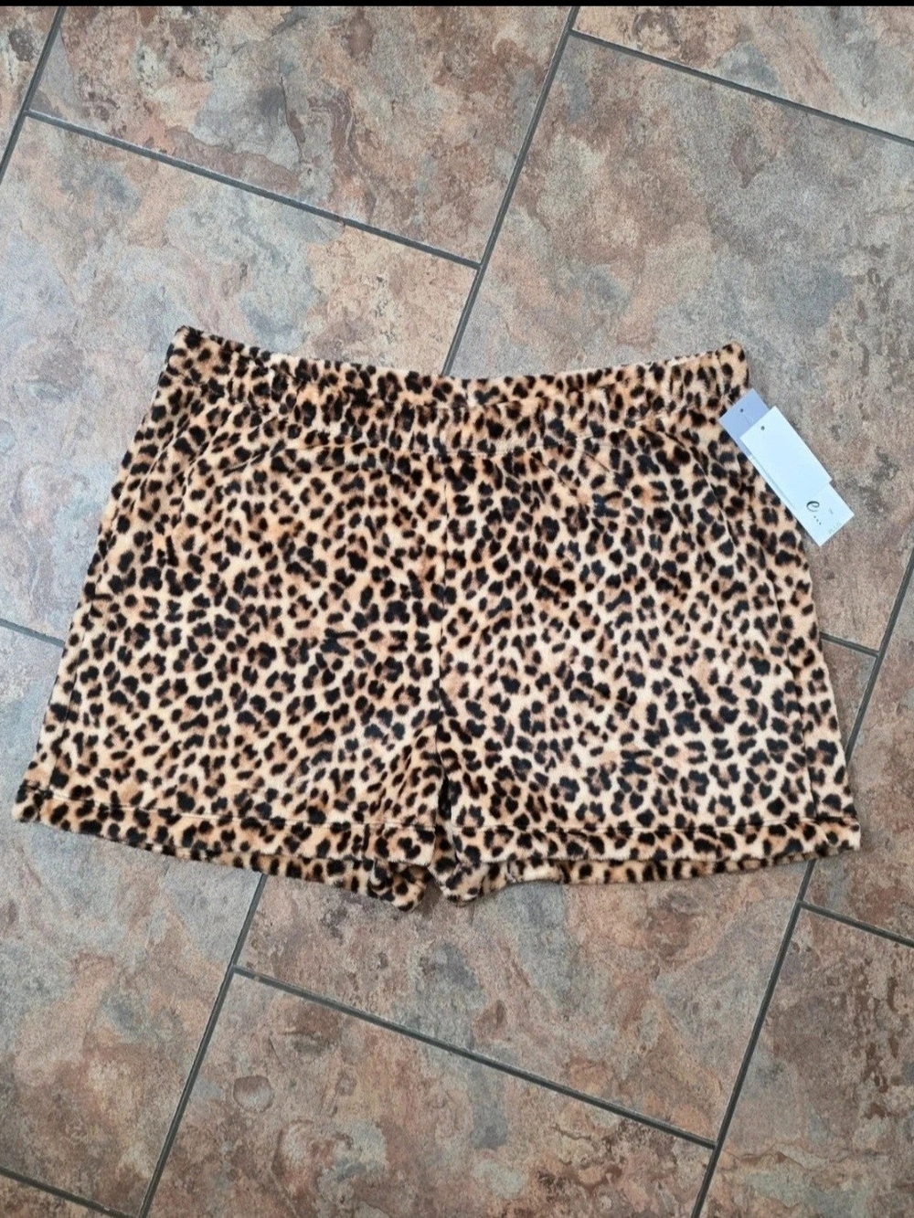 just be Leopard Spot Lounge/Sleep Shorts - Tan & Black